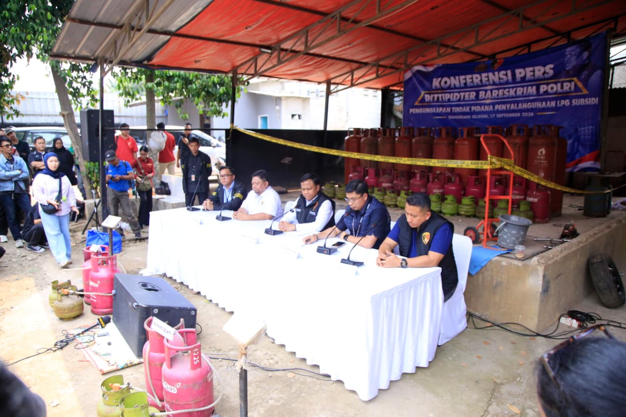 Bareskrim Polri Bongkar Penyalahgunaan LPG Subsidi, 910 Tabung Diamankan