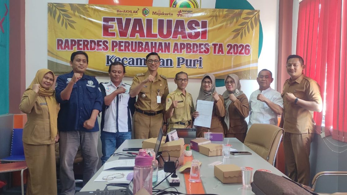 Kecamatan Puri Gelar Evaluasi Raperdes Perubahan APBDes TA 2026, Pastikan Transparan dan Akuntabel