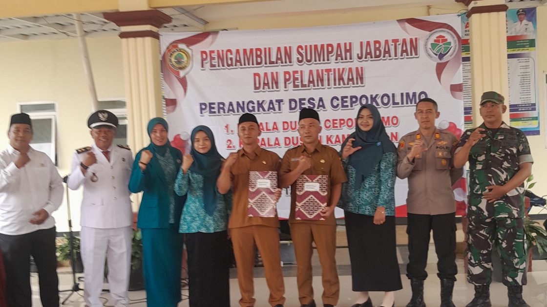 H.Mahfud Kades Cepokolimo Pacet Lantik Dua Kasun Baru: Kasun Cepokolimo dan Kasun Kambengan
