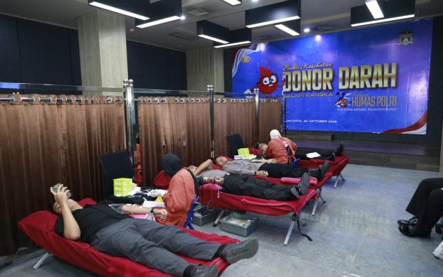 Hari Jadi ke-75 Humas Polri, Divhumas Polri Gelar Donor Darah Serentak Bersama Humas Polda Jajaran dan Media