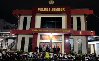 Respons Cepat Aduan 110, Polres Jember Amankan 21 Motor Balap Liar di Akses Bandara Notohadinegoro